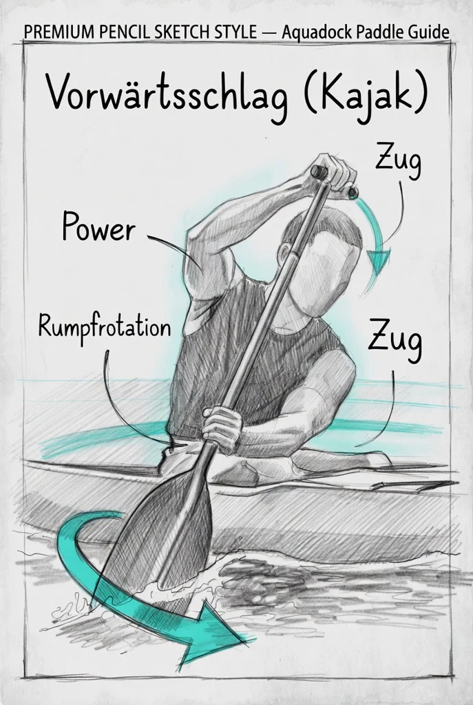 Power: Rumpfrotation treibt den Zug.